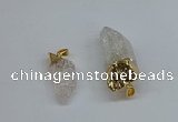 NGP8887 10*35mm - 20*45mm sticks crackle quartz pendants