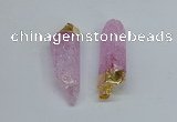 NGP8890 10*35mm - 20*45mm sticks crackle quartz pendants