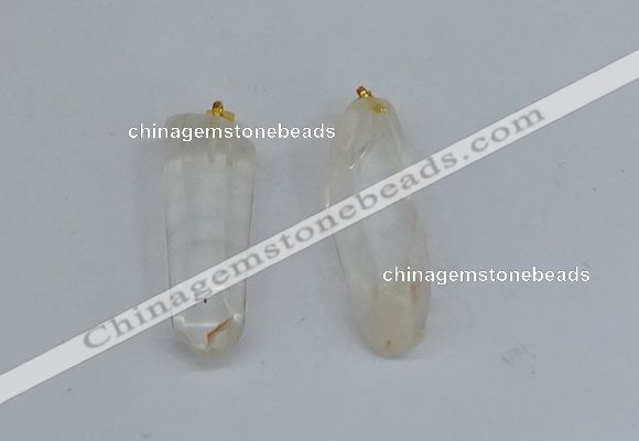 NGP8898 12*40mm - 14*42mm sticks white crystal pendants wholesale