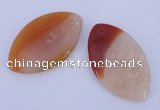 NGP892 5PCS 30*50 marquise agate druzy geode gemstone pendants