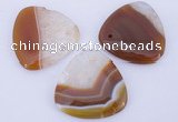 NGP893 5PCS 39*39mm triangle agate druzy geode gemstone pendants