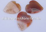 NGP894 5PCS 42*50mm heart agate druzy geode gemstone pendants