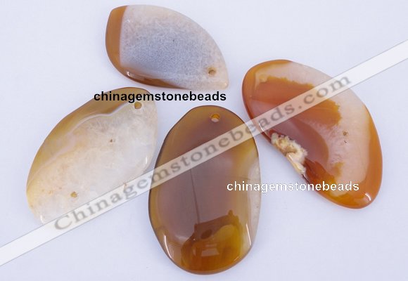 NGP896 5PCS 28-40mm*45-60mm freeform agate druzy geode gemstone pendants