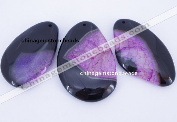 NGP903 5PCS 35-45mm*55-70mm freeform agate druzy geode gemstone pendants