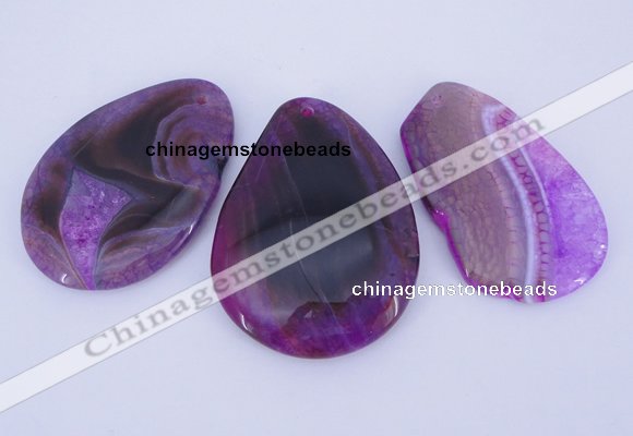 NGP904 5PCS 35-50mm*55-65mm freeform agate druzy geode gemstone pendants