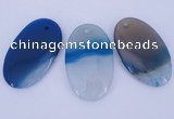 NGP905 5PCS 30*50mm oval agate druzy geode gemstone pendants