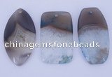 NGP909 5PCS 30mm*50-55mm mixed shape agate druzy geode gemstone pendants