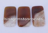 NGP919 5PCS 30*50mm rectangle agate druzy geode gemstone pendants