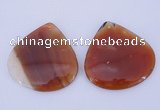 NGP923 5PCS 50*50mm flat teardrop agate druzy geode gemstone pendants