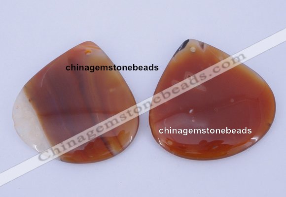 NGP923 5PCS 50*50mm flat teardrop agate druzy geode gemstone pendants