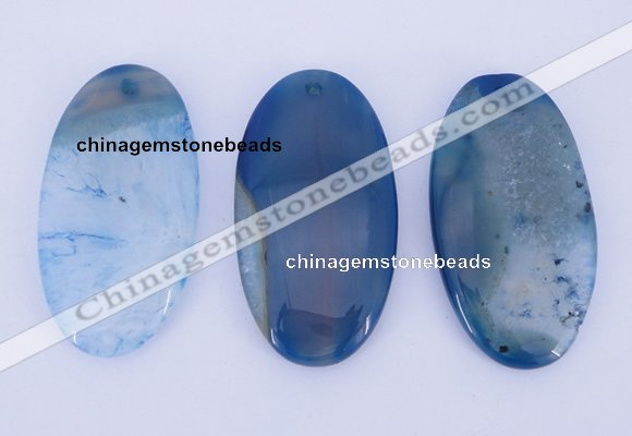 NGP927 5PCS 30*55mm oval agate druzy geode gemstone pendants