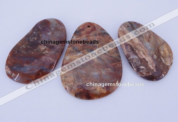 NGP943 5PCS 35-50mm*55-70mm freeform jasper gemstone pendants