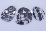 NGP948 5PCS 30-48mm*45-60mm freeform zebra jasper gemstone pendants