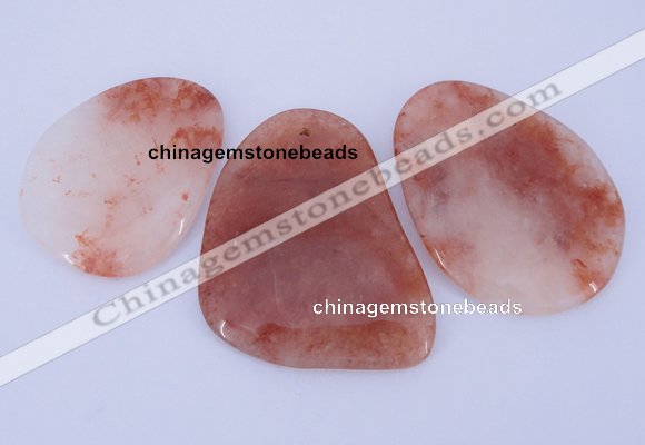 NGP950 5PCS 35-55mm*50-65mm freeform red quartz gemstone pendants