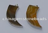 NGP9501 22*60mm - 25*65mm horn agate gemstone pendants wholesale