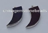 NGP9502 22*60mm - 25*65mm horn agate gemstone pendants wholesale