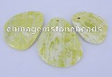 NGP951 5PCS 35-50mm*45-65mm freeform lemon jade gemstone pendants