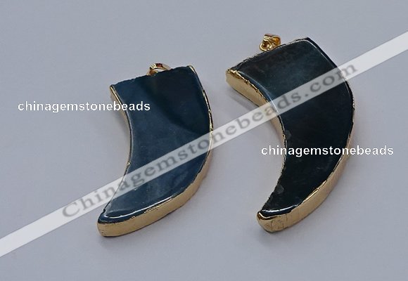 NGP9514 22*60mm - 25*65mm horn agate gemstone pendants wholesale