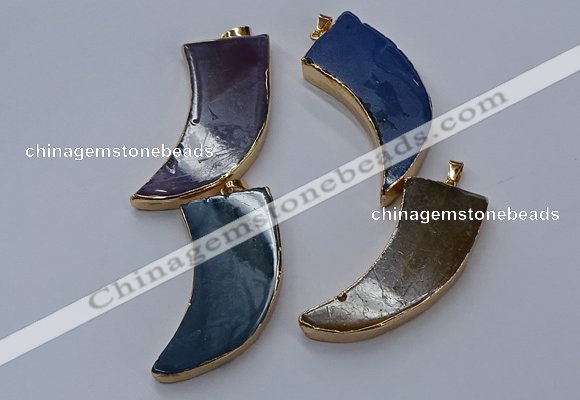 NGP9517 22*60mm - 25*65mm horn agate gemstone pendants wholesale