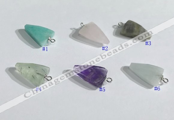 NGP9705 11*16mm arrowhead  mixed gemstone pendants wholesale