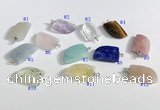 NGP9706 10*16mm horn-shaped  mixed gemstone pendants wholesale