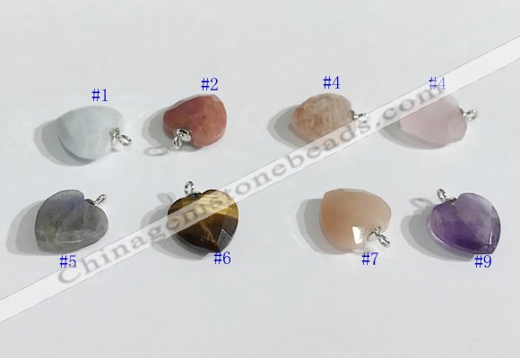 NGP9707 11mm faceted star-shaped  mixed gemstone pendants wholesale