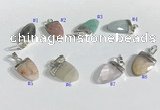 NGP9716 11*16mm arrowhead-shaped  mixed gemstone pendants wholesale