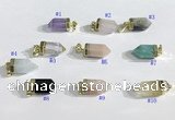 NGP9730 8*16mm sticks-shaped  mixed gemstone pendants wholesale
