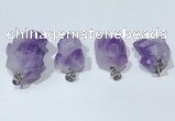 NGP9753 15*20mm-20*30mm freeform amethyst pendants wholesale