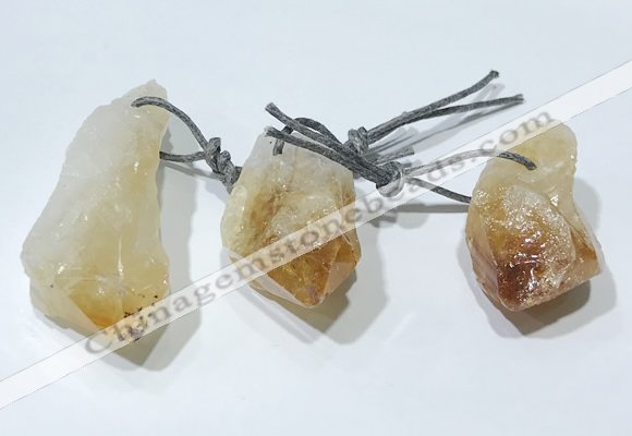 NGP9757 20*30mm-25*55mm freeform citrine pendants wholesale