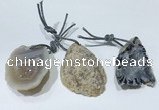NGP9761 25*30mm-30*40mm freeform druzy agate pendants