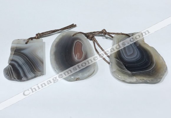 NGP9762 25*30mm-30*45mm freeform botswana agate pendants