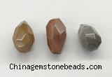 NGP9809 22*35mm - 25*40mm faceted nuggets agate pendants