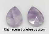 NGP9832 32*42mm - 35*45mm faceted nuggets lavender amethyst pendants