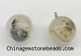NGP9842 20mm round montana agate gemstone pendants