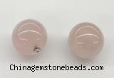 NGP9843 20mm round rose quartz gemstone pendants