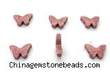 NGP9858 12*18mm butterfly pink wooden jasper pendant