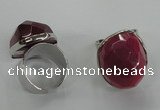 NGR01 18*25mm - 22*28mm faceted nuggets agate gemstone rings