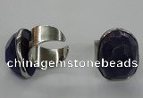 NGR03 18*25mm - 22*28mm faceted nuggets agate gemstone rings