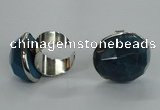 NGR04 18*25mm - 22*28mm faceted nuggets agate gemstone rings