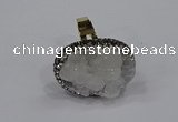 NGR1009 20*25mm - 22*30mm oval druzy quartz rings wholesale