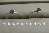 NGR1028 4mm coin plated druzy agate rings wholesale