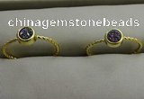 NGR1034 4mm coin plated druzy agate rings wholesale