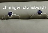 NGR1047 4mm coin lapis lazuli gemstone rings wholesale