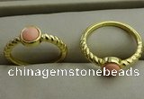 NGR1049 4mm coin synthetic coral rings wholesale