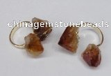 NGR105 13*18mm - 15*20mm faceted nuggets citrine gemstone rings