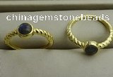 NGR1053 4mm coin labradorite gemstone rings wholesale