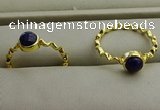 NGR1061 4mm coin lapis lazuli gemstone rings wholesale