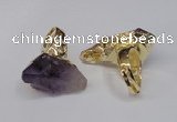 NGR109 18*35mm - 22*40mm faceted nuggets amethyst gemstone rings