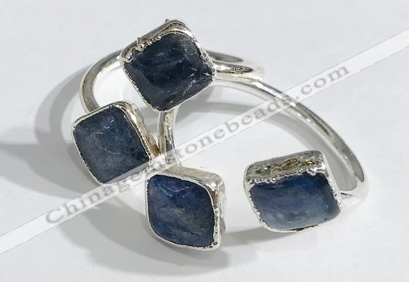 NGR1092 8mm square kyanite gemstone rings wholesale